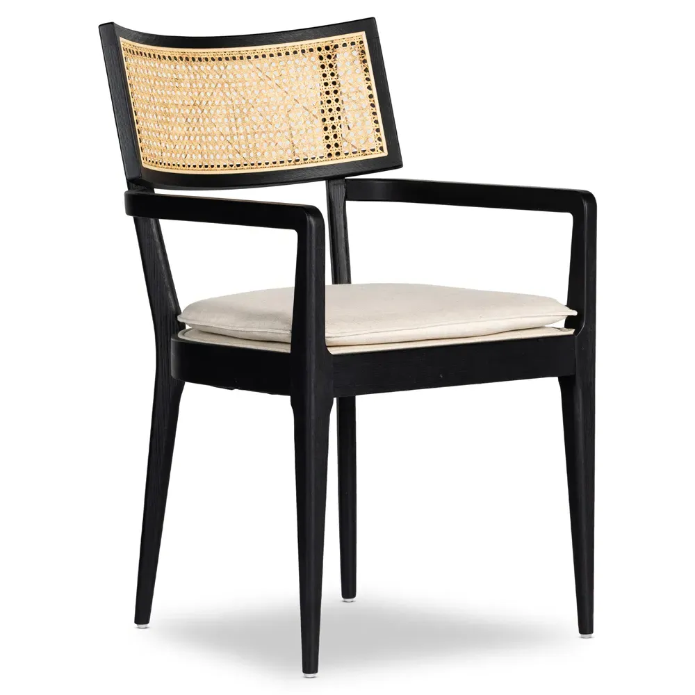 Tina Dining Arm Chair - Beige, Nettlewood
