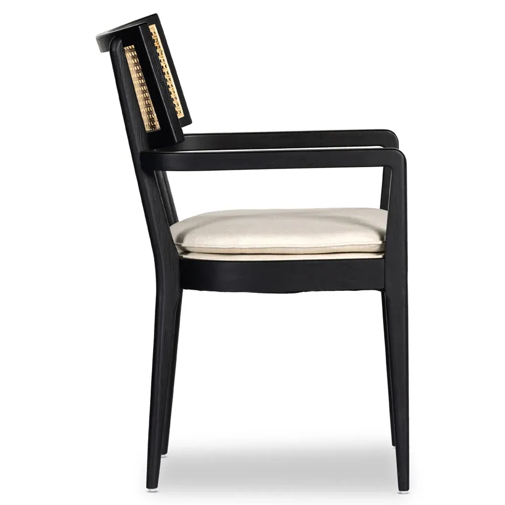 Tina Dining Arm Chair - Beige, Nettlewood