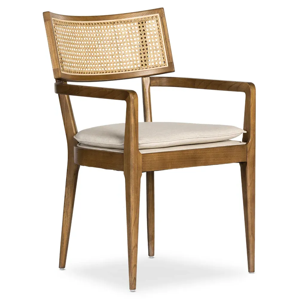 Tina Dining Arm Chair - Beige, Nettlewood