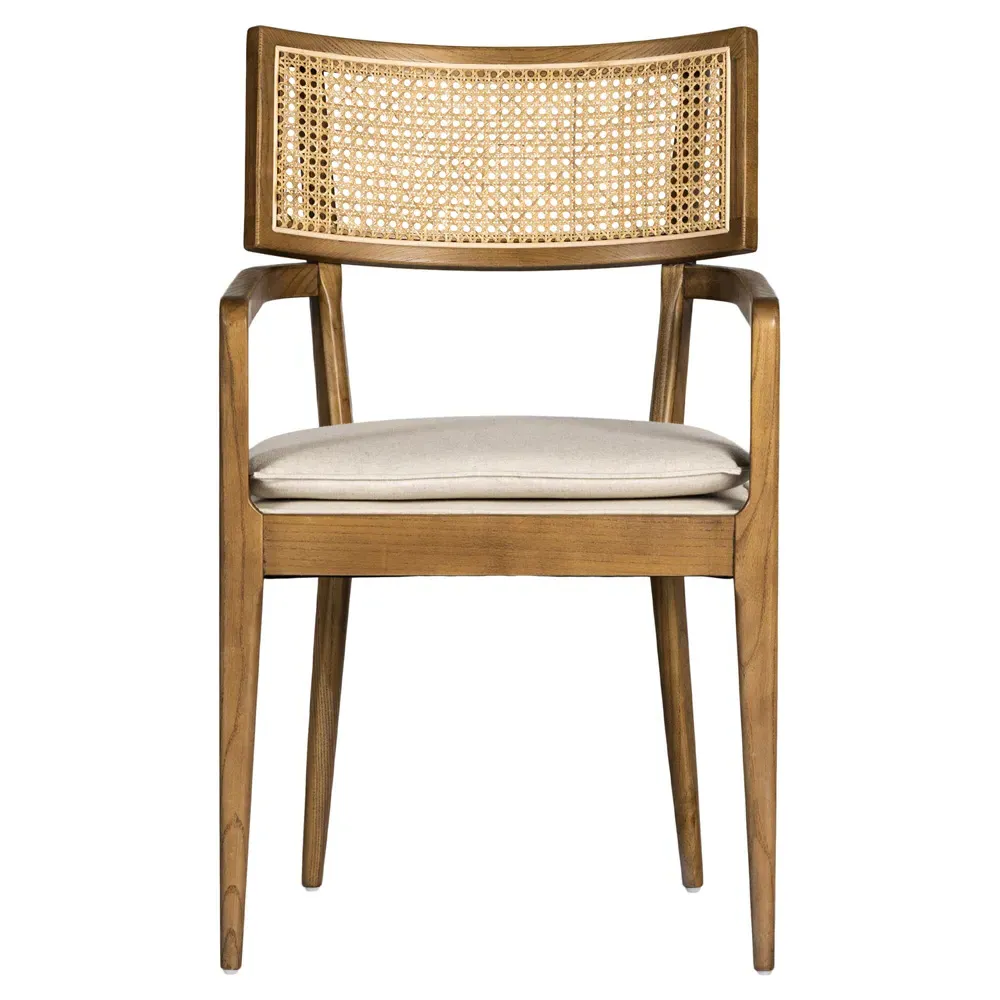 Tina Dining Arm Chair - Beige, Nettlewood