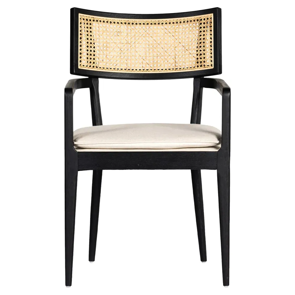 Tina Dining Arm Chair - Beige, Nettlewood