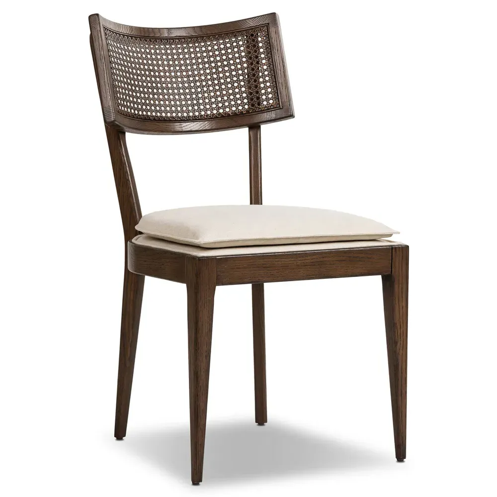 Tina Dining Chair - Beige, Oak
