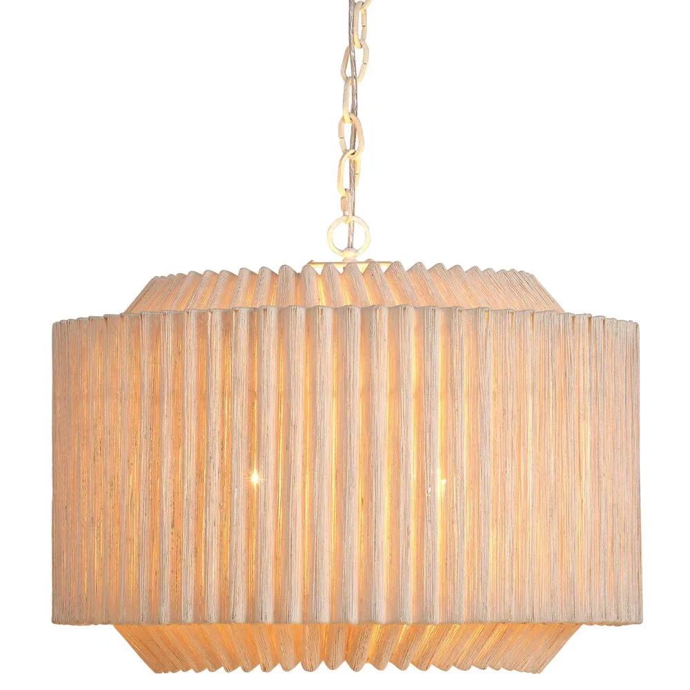 Tinsley Coastal Beach Jute String Chandelier - Natural