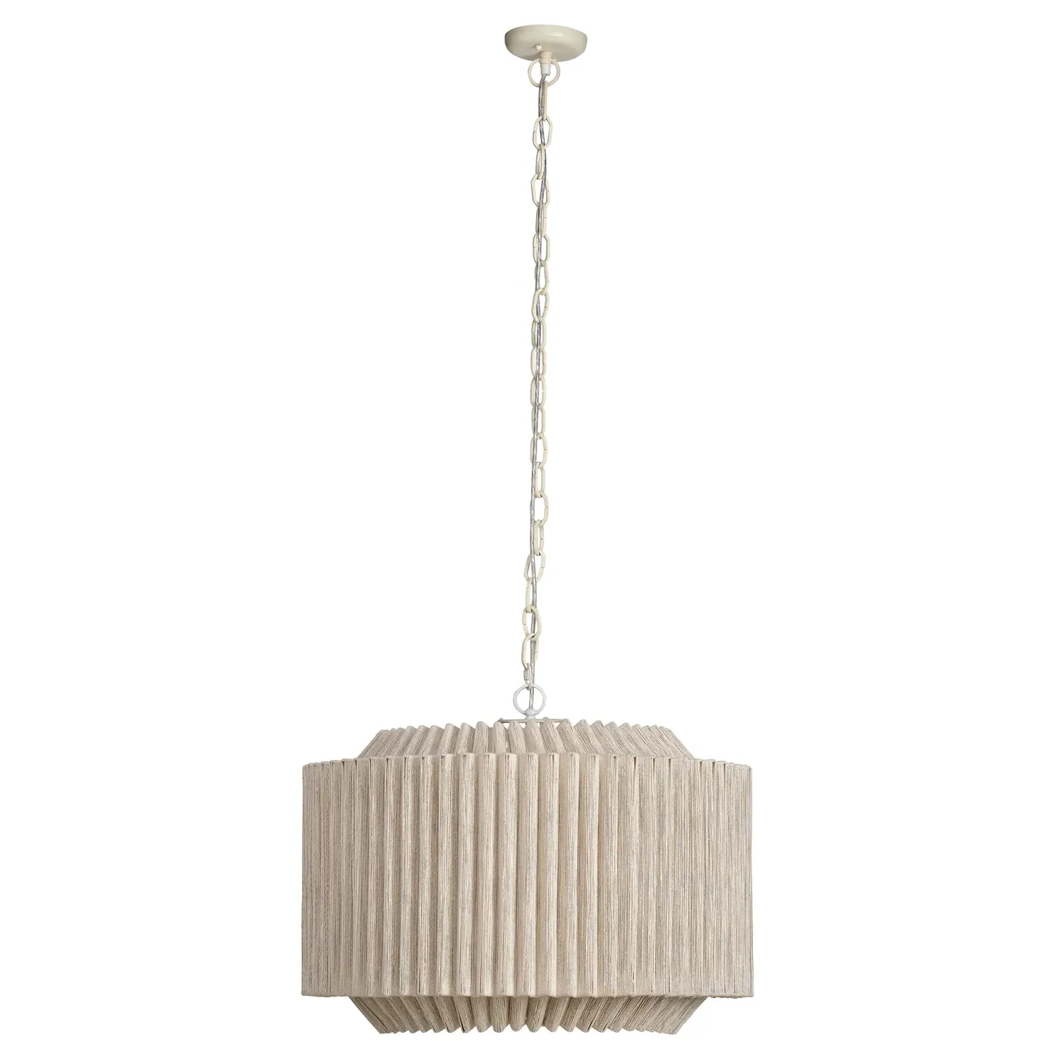Tinsley Coastal Beach Jute String Chandelier - Natural image