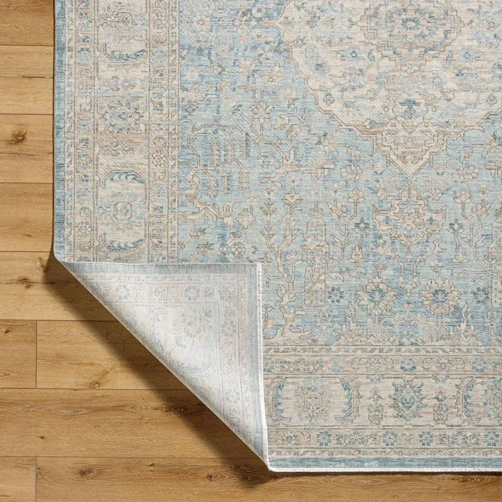 Tinsley Medallion Patterned Rug - Blue, Wool