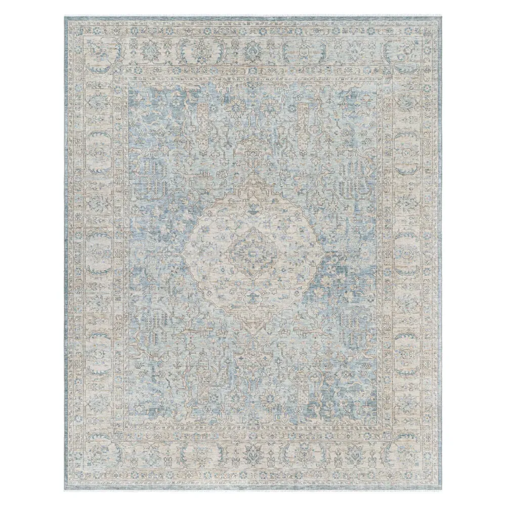 Tinsley Medallion Patterned Rug - Blue, Wool