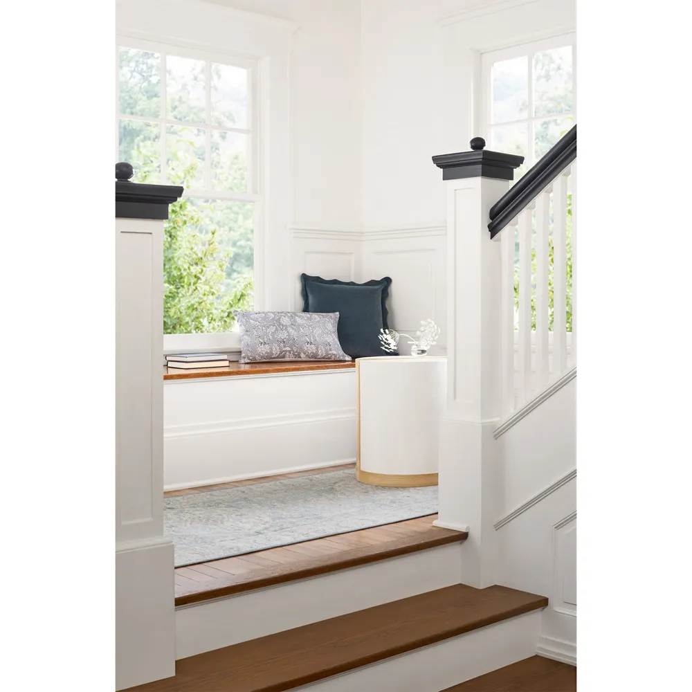 Tinsley Medallion Patterned Runner Rug - Blue, Wool