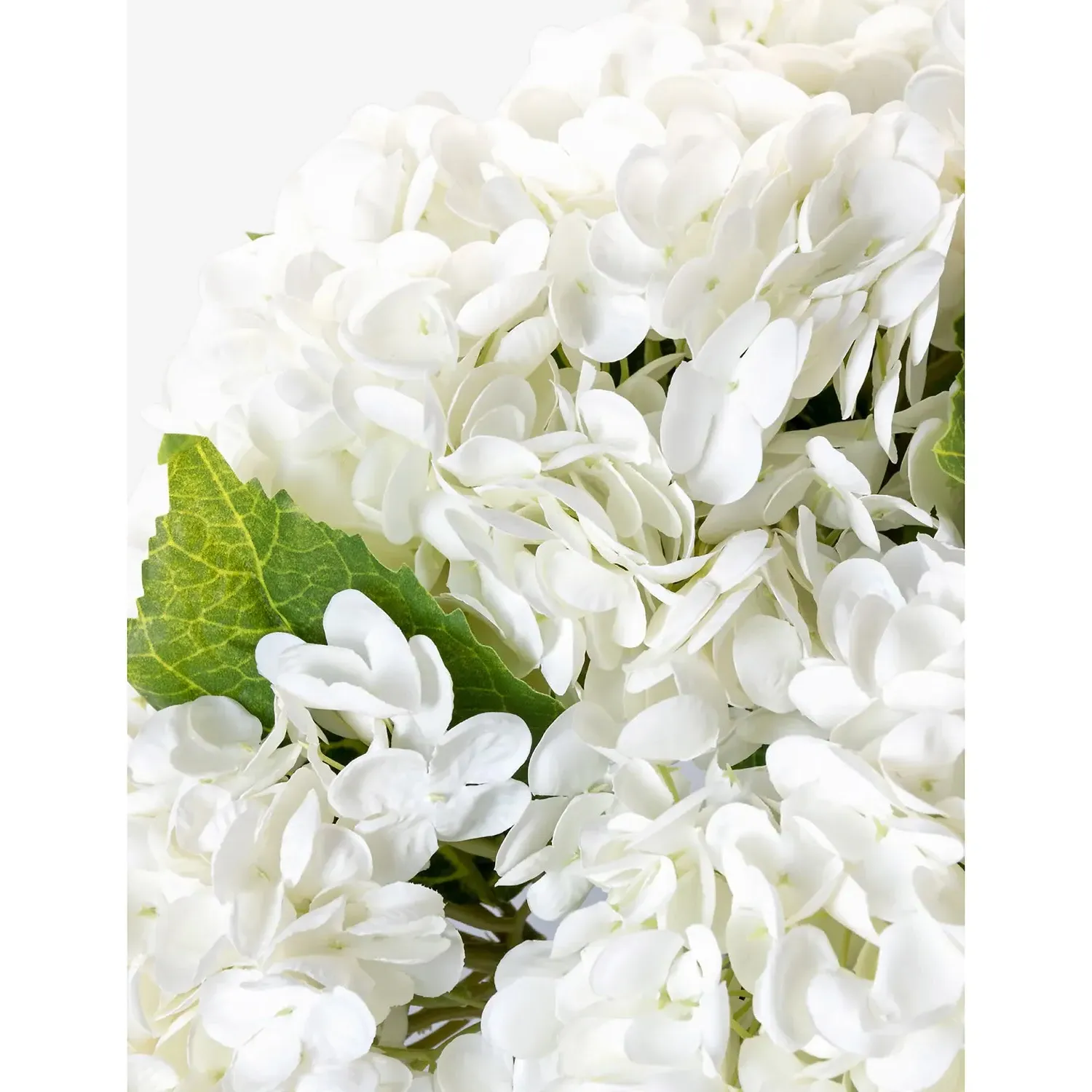 Tisdale Hydrangea Toile Vase Faux Floral Arrangement - White
