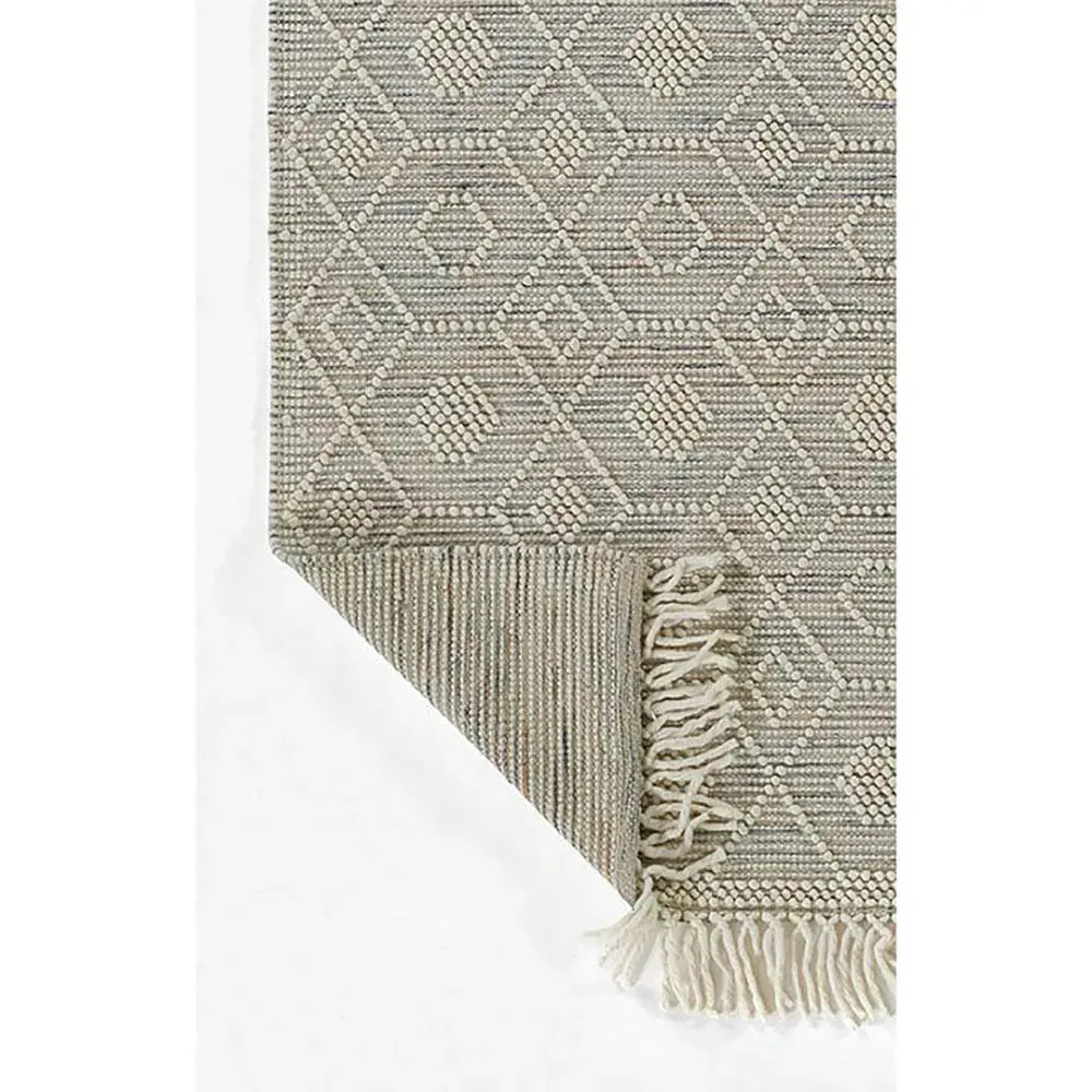 Tish Bohemian Patterned Rug - Beige, Wool