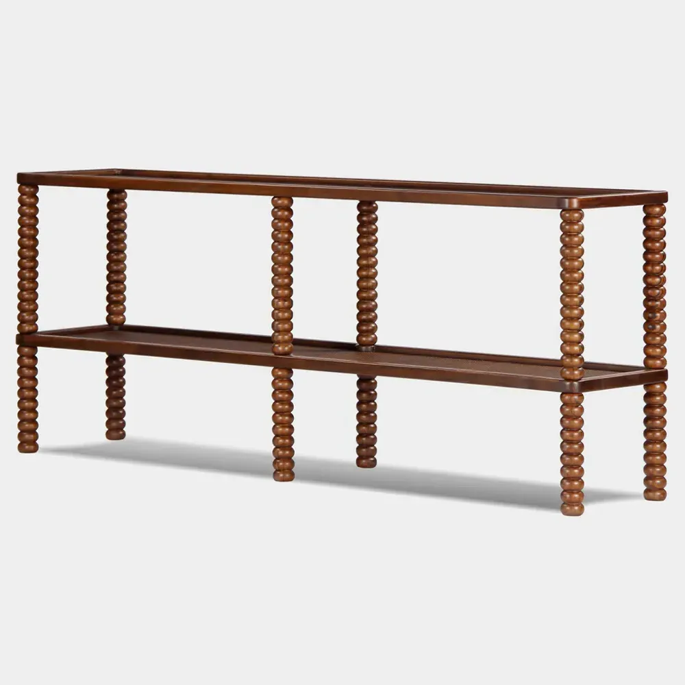 Tobi Rectangular Console Table - Brown, Oak