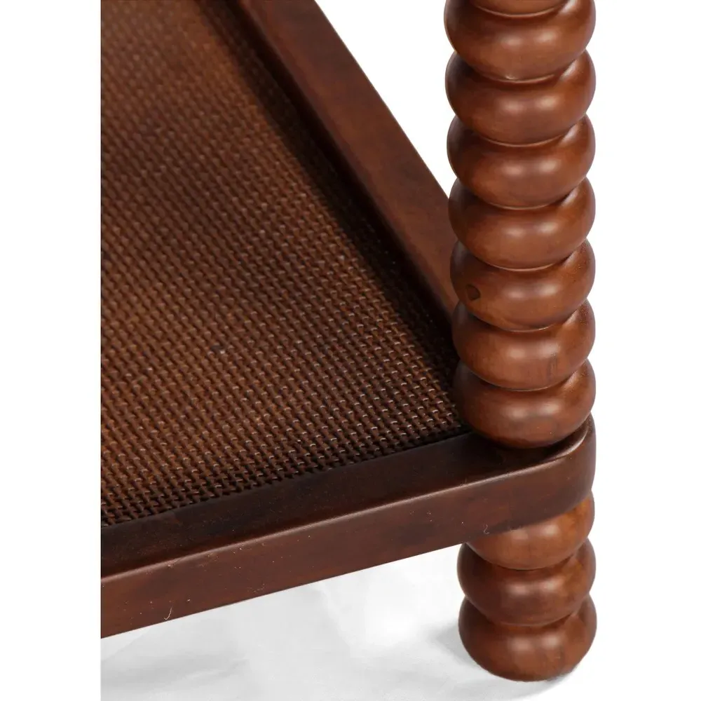 Tobi Rectangular Side Table - Brown, Acacia Wood