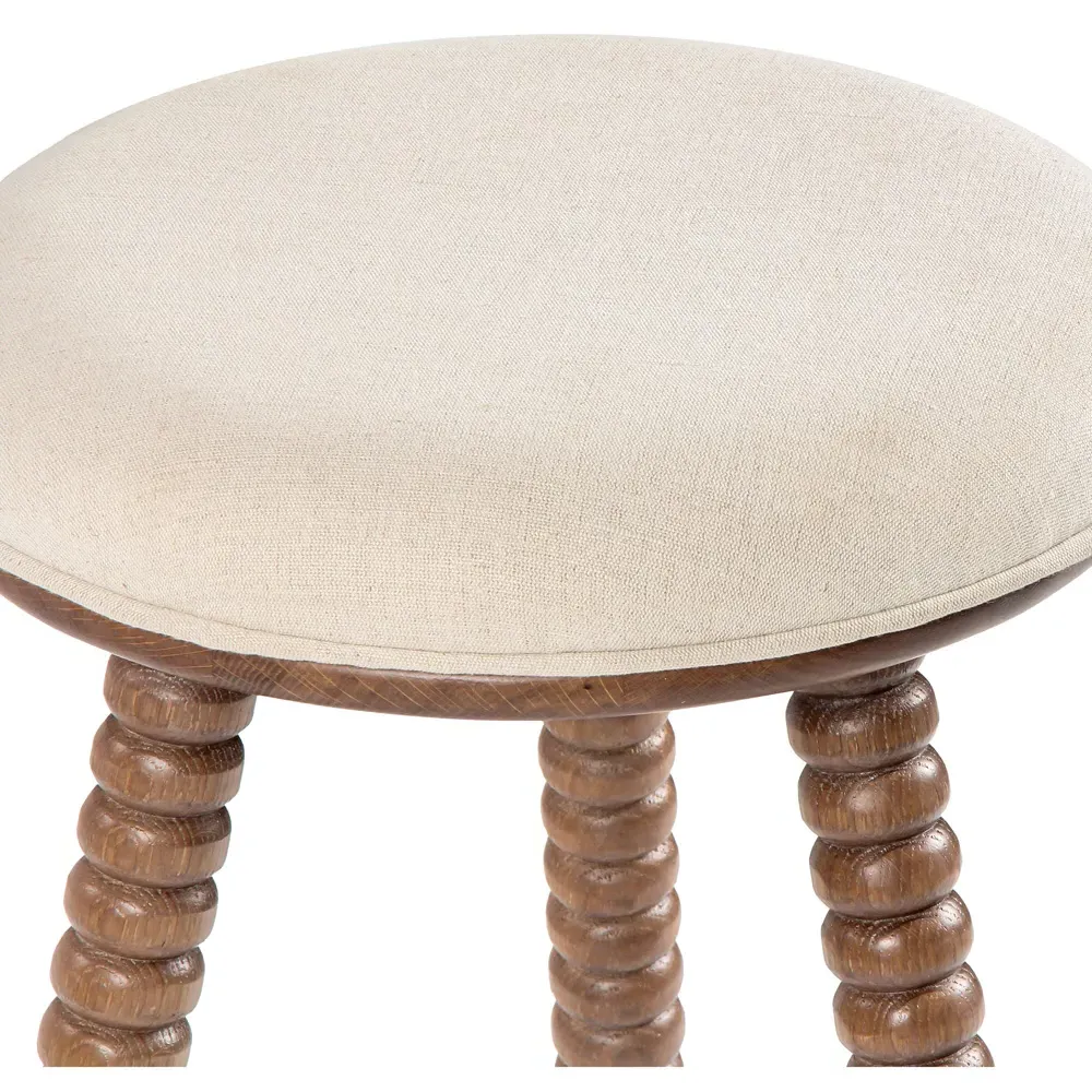 Tobi Spindle Backless Counter Stool - Brown, Oak