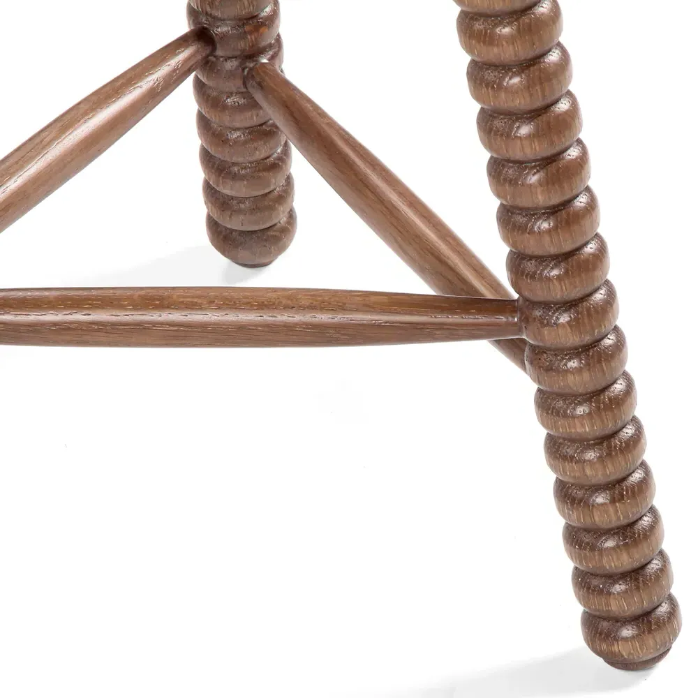 Tobi Spindle Backless Counter Stool - Brown, Oak
