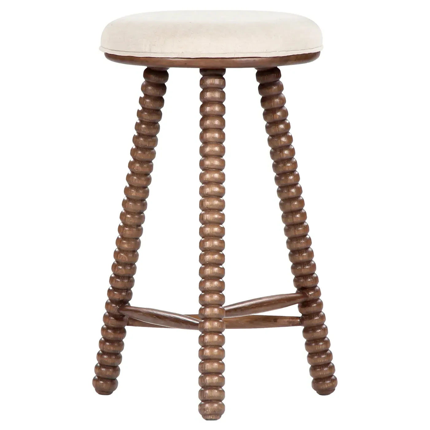 Tobi Spindle Backless Counter Stool - Brown, Oak image