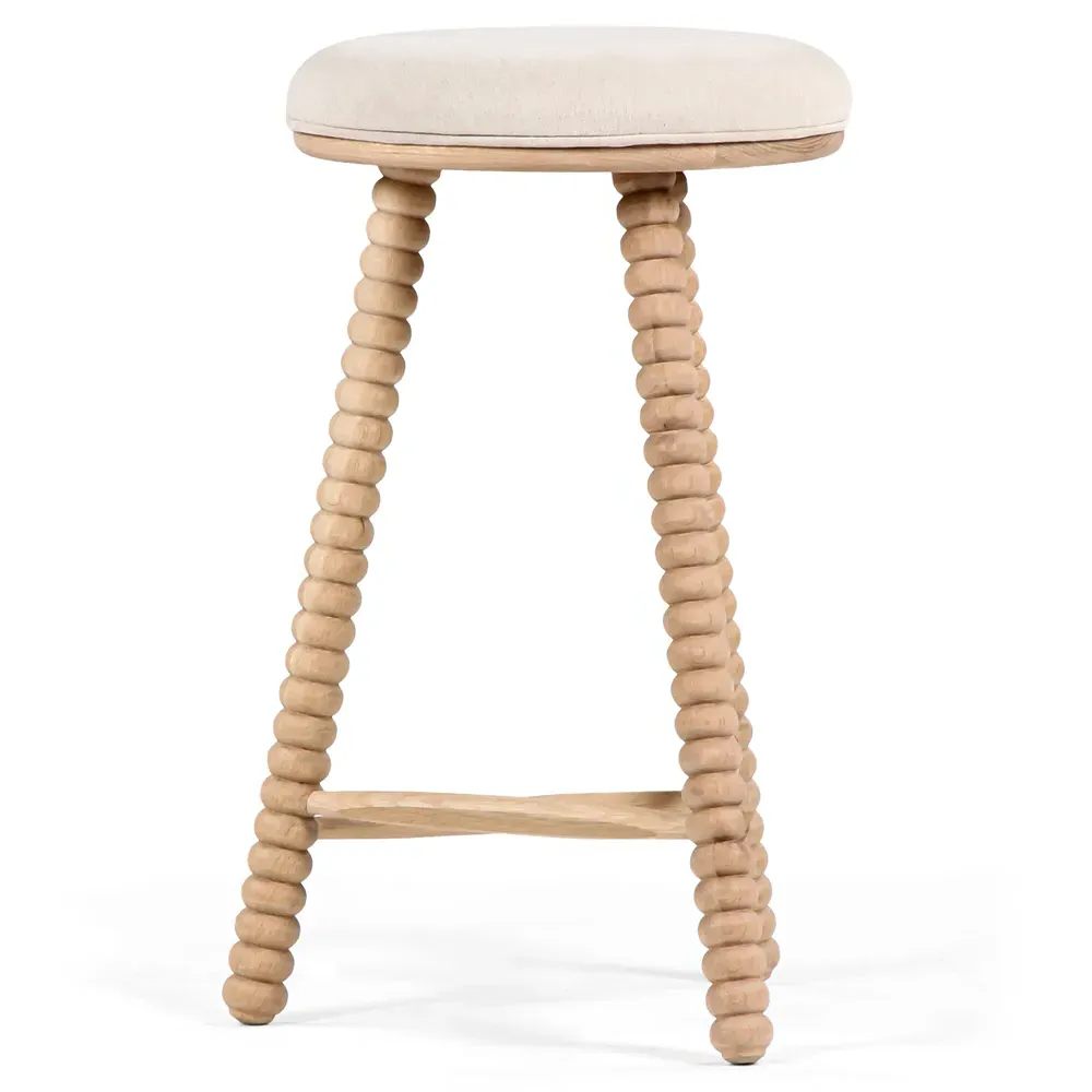 Tobi Spindle Backless Counter Stool - Natural, Oak