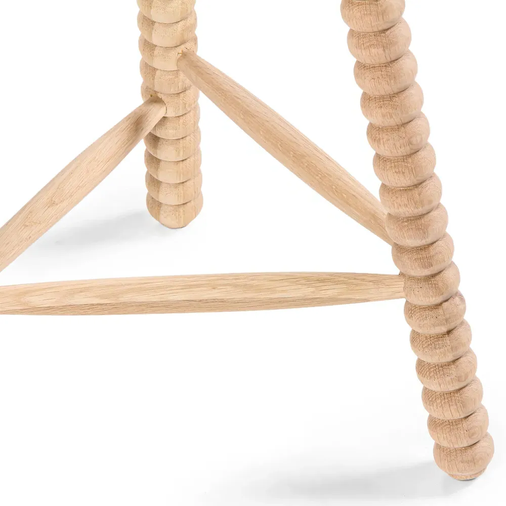 Tobi Spindle Backless Counter Stool - Natural, Oak