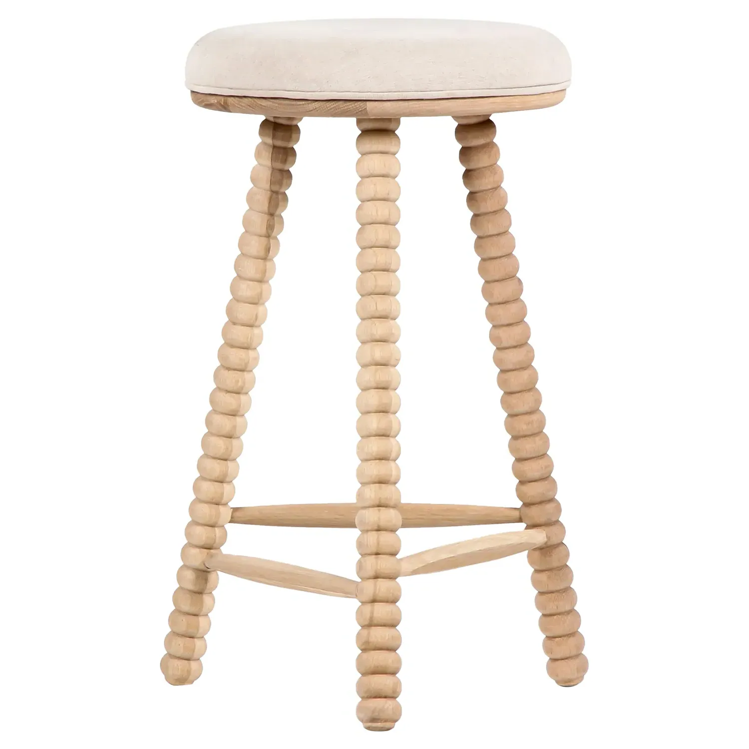 Tobi Spindle Backless Counter Stool - Natural, Oak