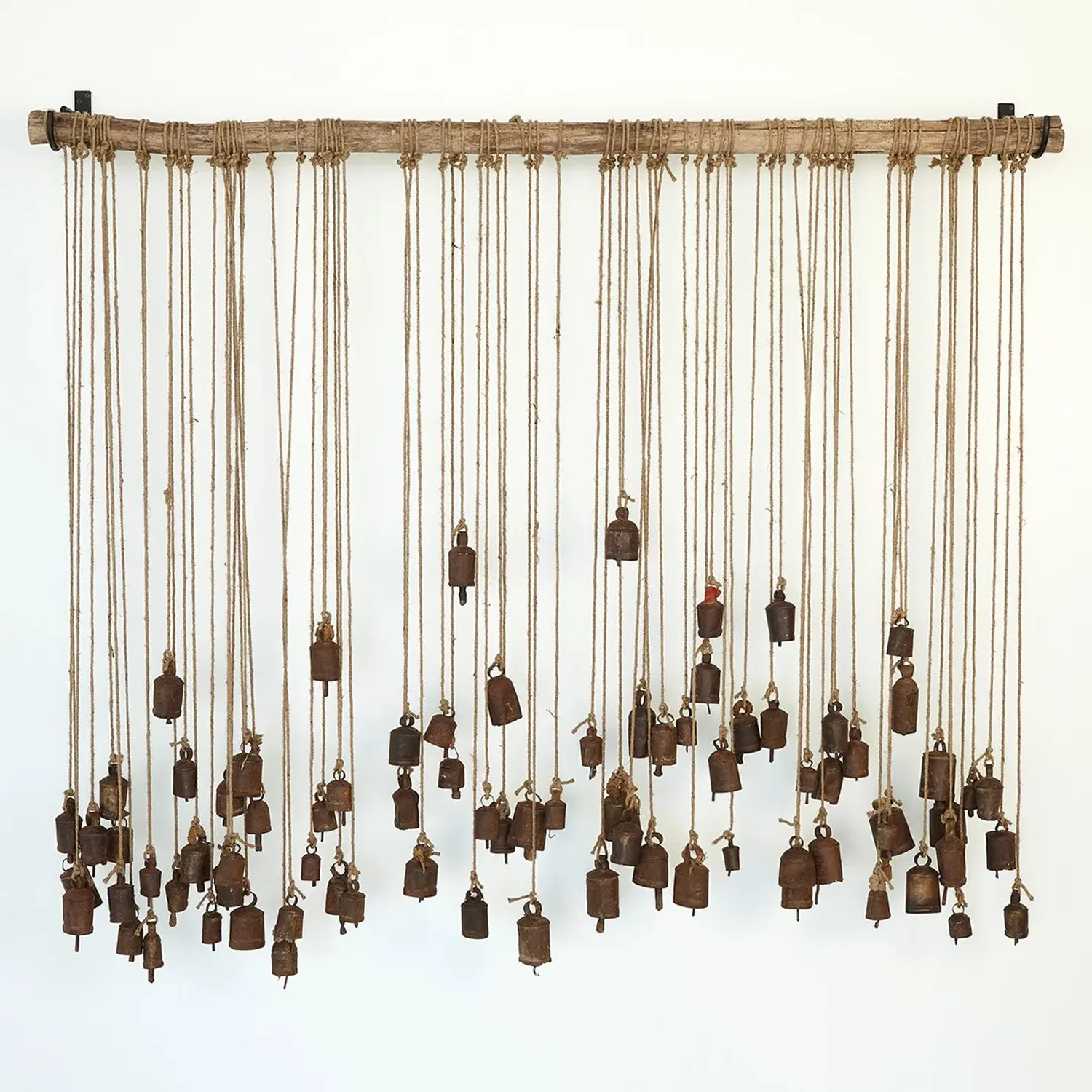 Tobias Wall Decor with Bells - Brown, Wood