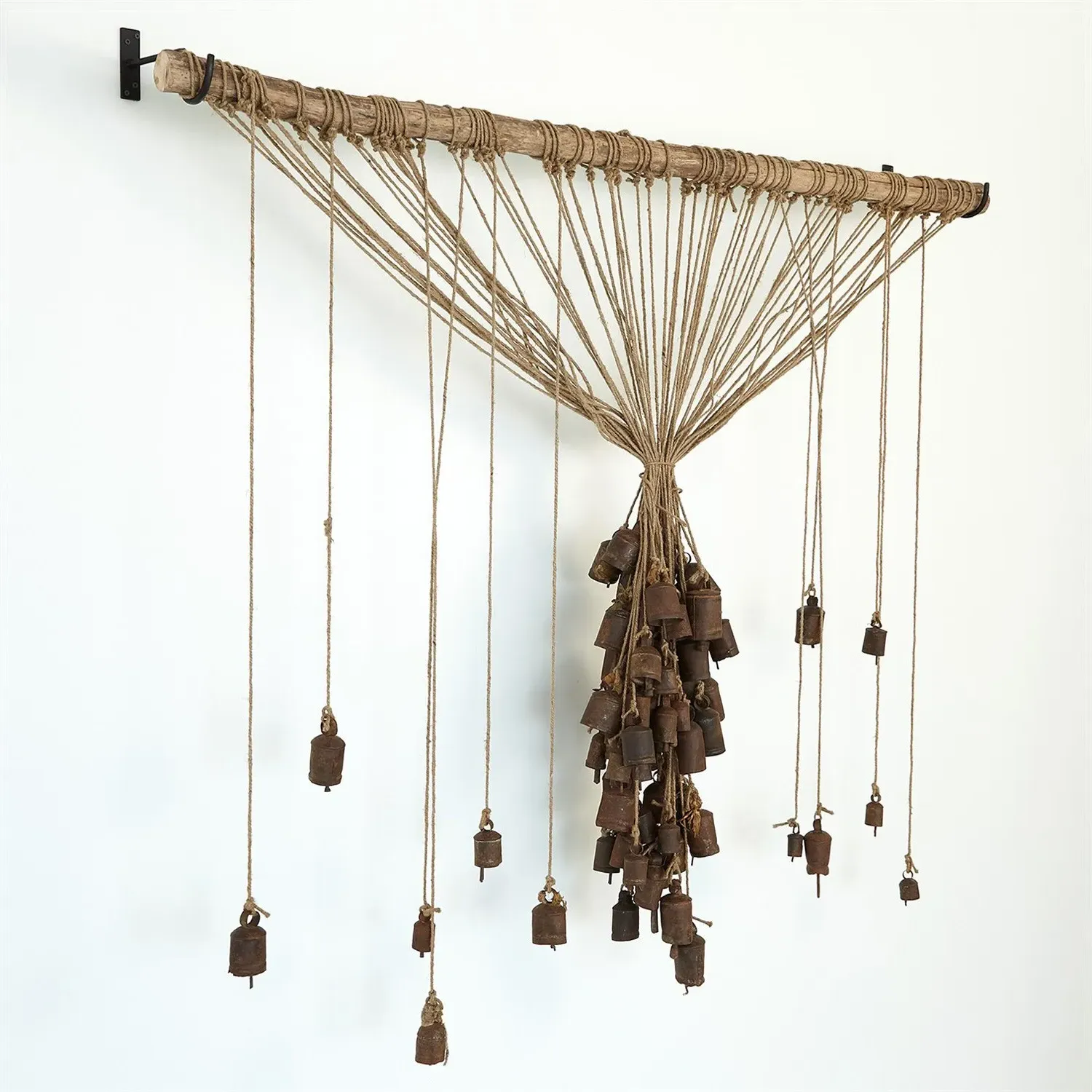 Tobias Wall Decor with Bells - Brown, Wood