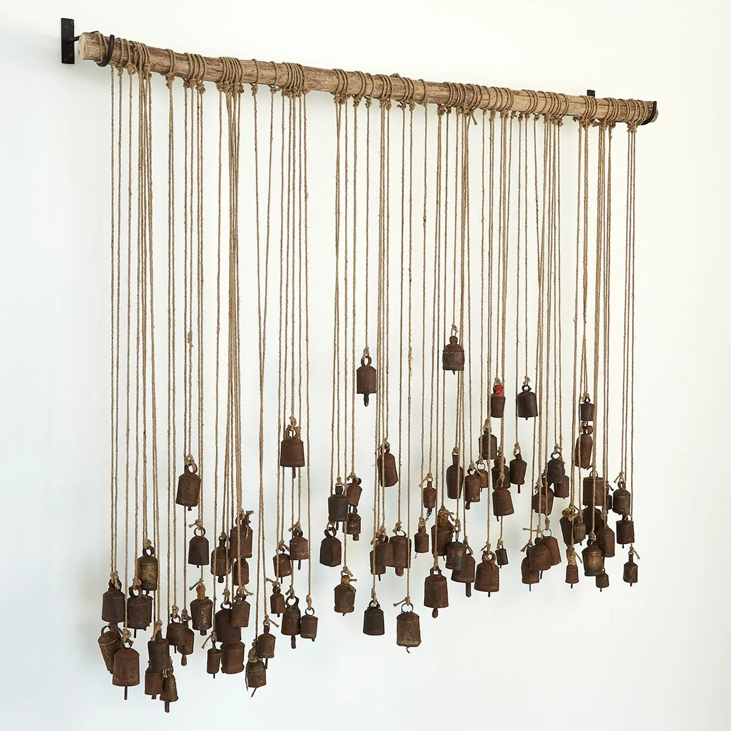 Tobias Wall Decor with Bells - Brown, Wood