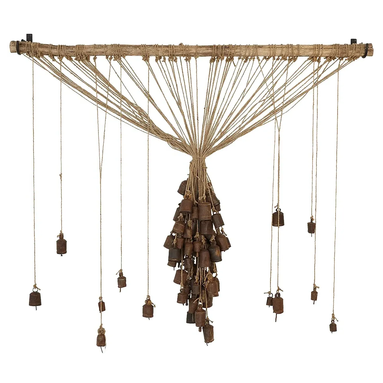 Tobias Wall Decor with Bells - Brown, Wood image