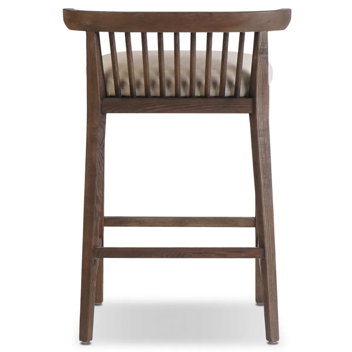 Tobin Upholstered Counter Stool - Off White, Ash Wood