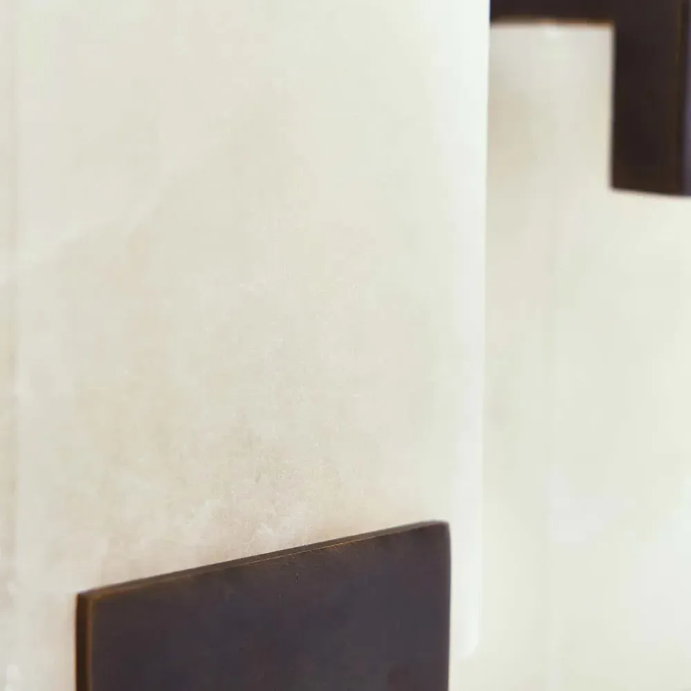 Tolliver Bookends - White, Alabaster