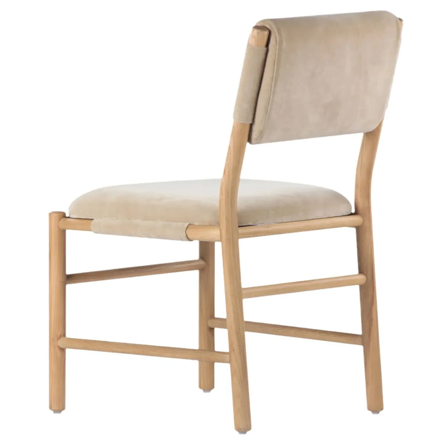 Tomer Dining Chair - Beige, Velvet