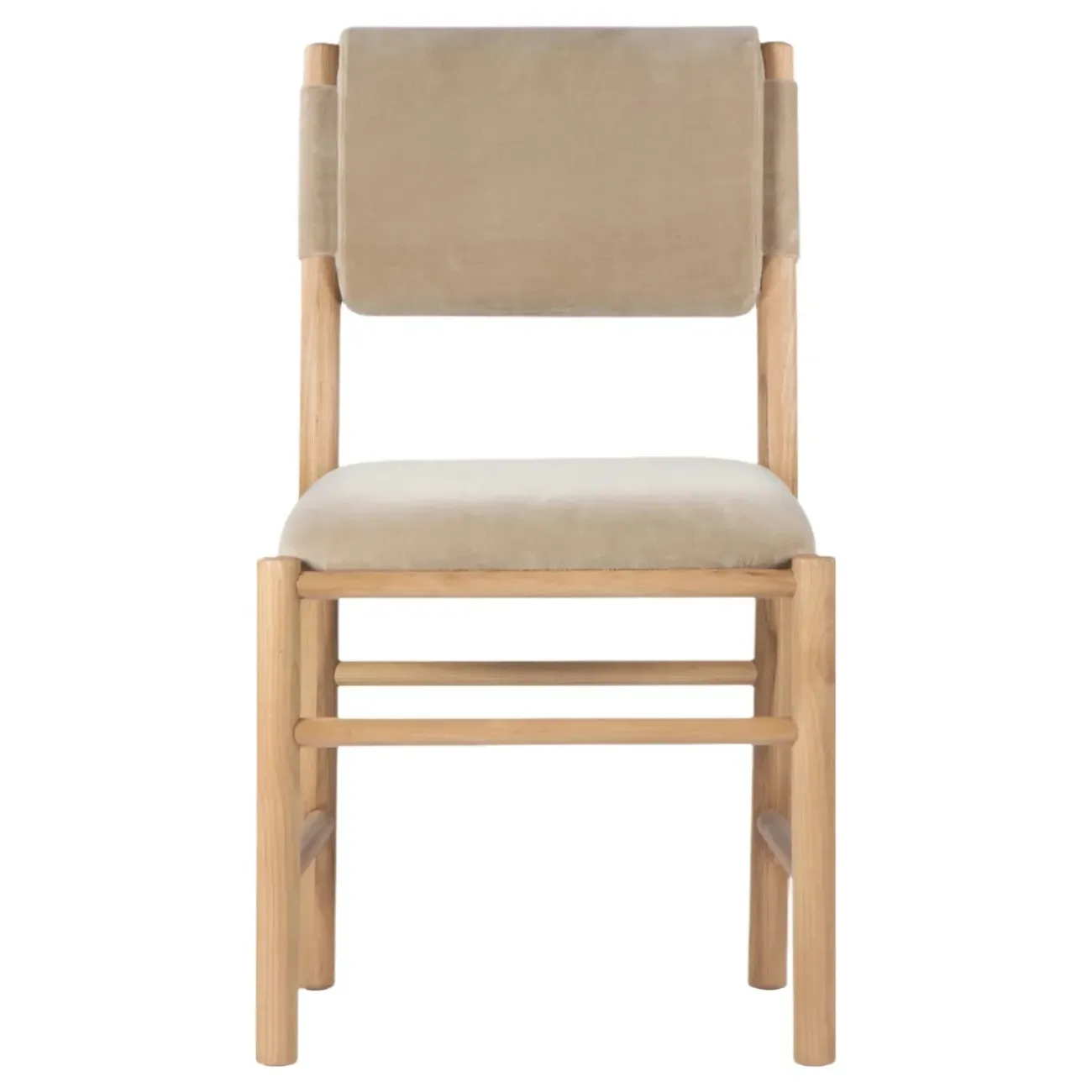 Tomer Dining Chair - Beige, Velvet image