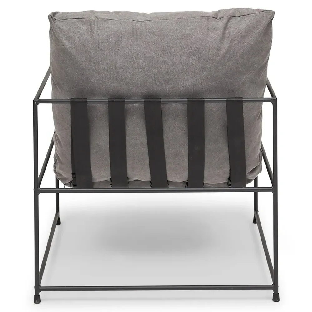 Tommy Accent Chair - Grey, Canvas