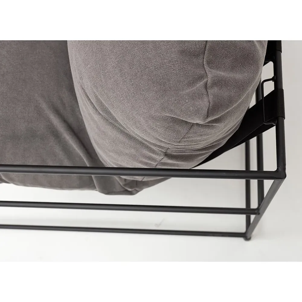 Tommy Accent Chair - Grey, Canvas