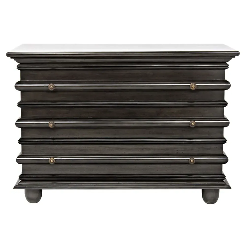 Torin Bachelor Chest Dresser - Black, Mahogany image