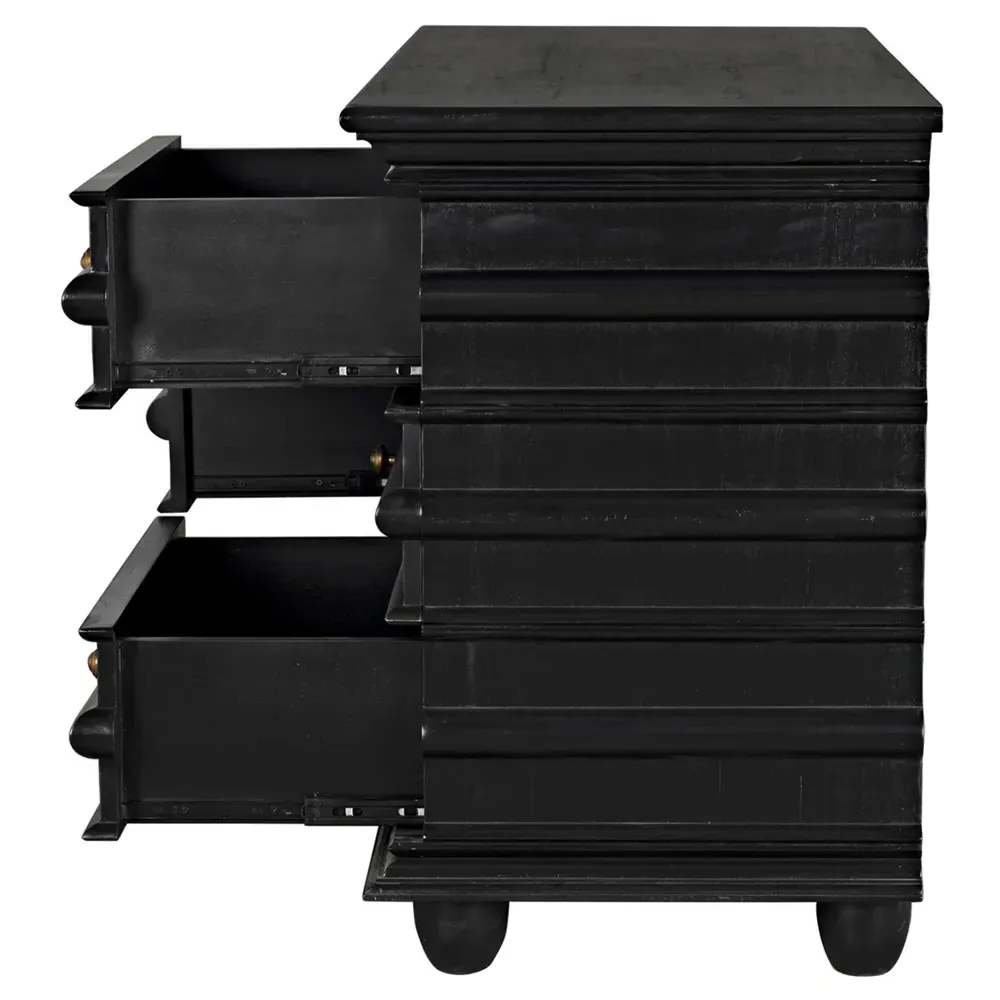 Torin Double Dresser - Black, Mahogany