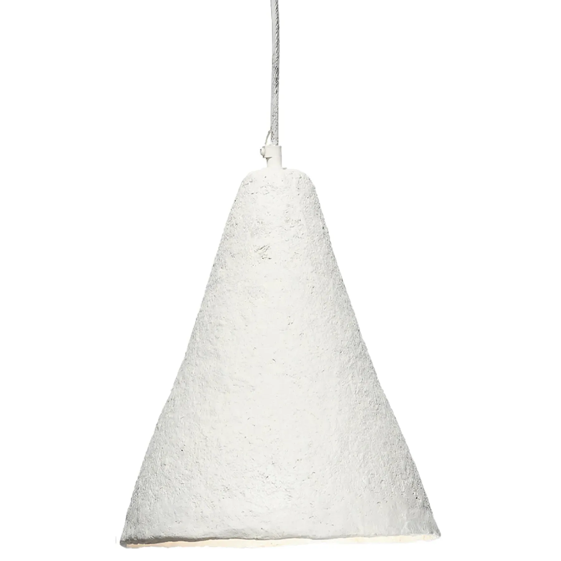 Torrence Single Pendant Light - Off White, Paper Mache