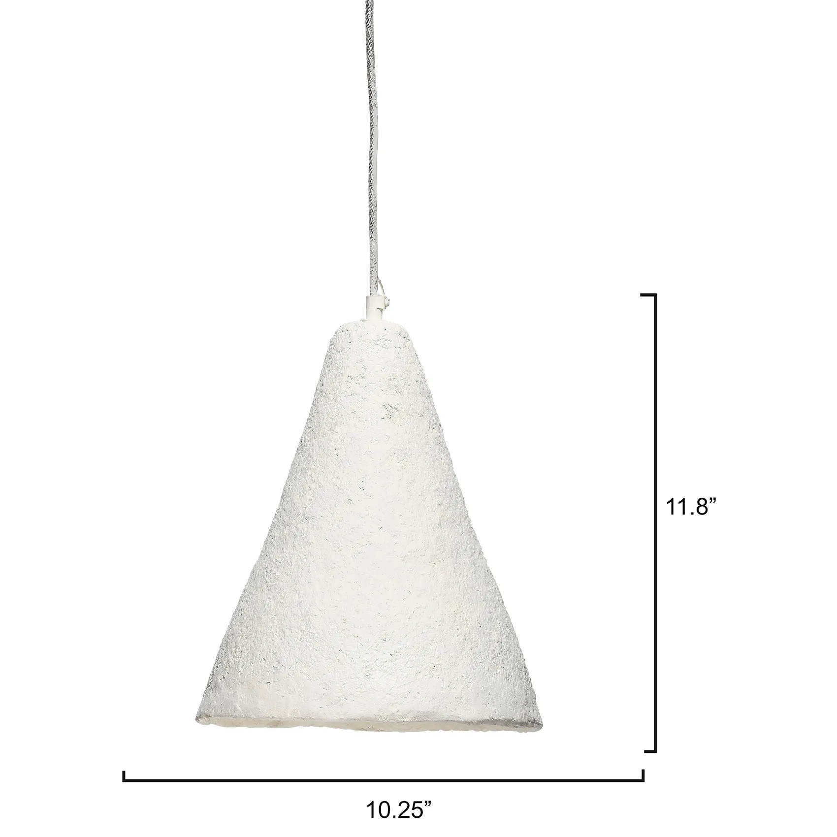 Torrence Single Pendant Light - Off White, Paper Mache