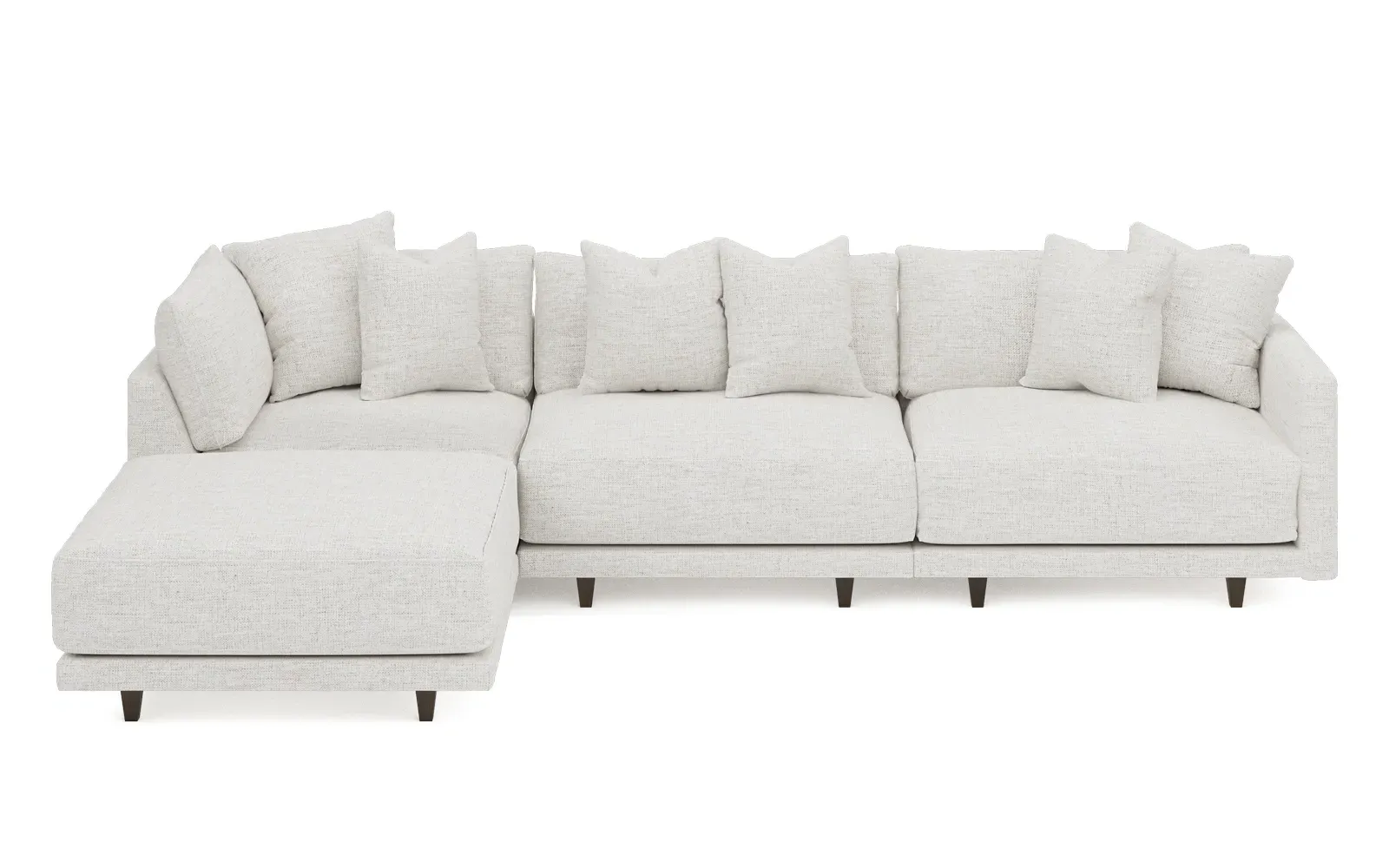 Toulouse 4-Piece Chaise Sectional - Heathered Ivory