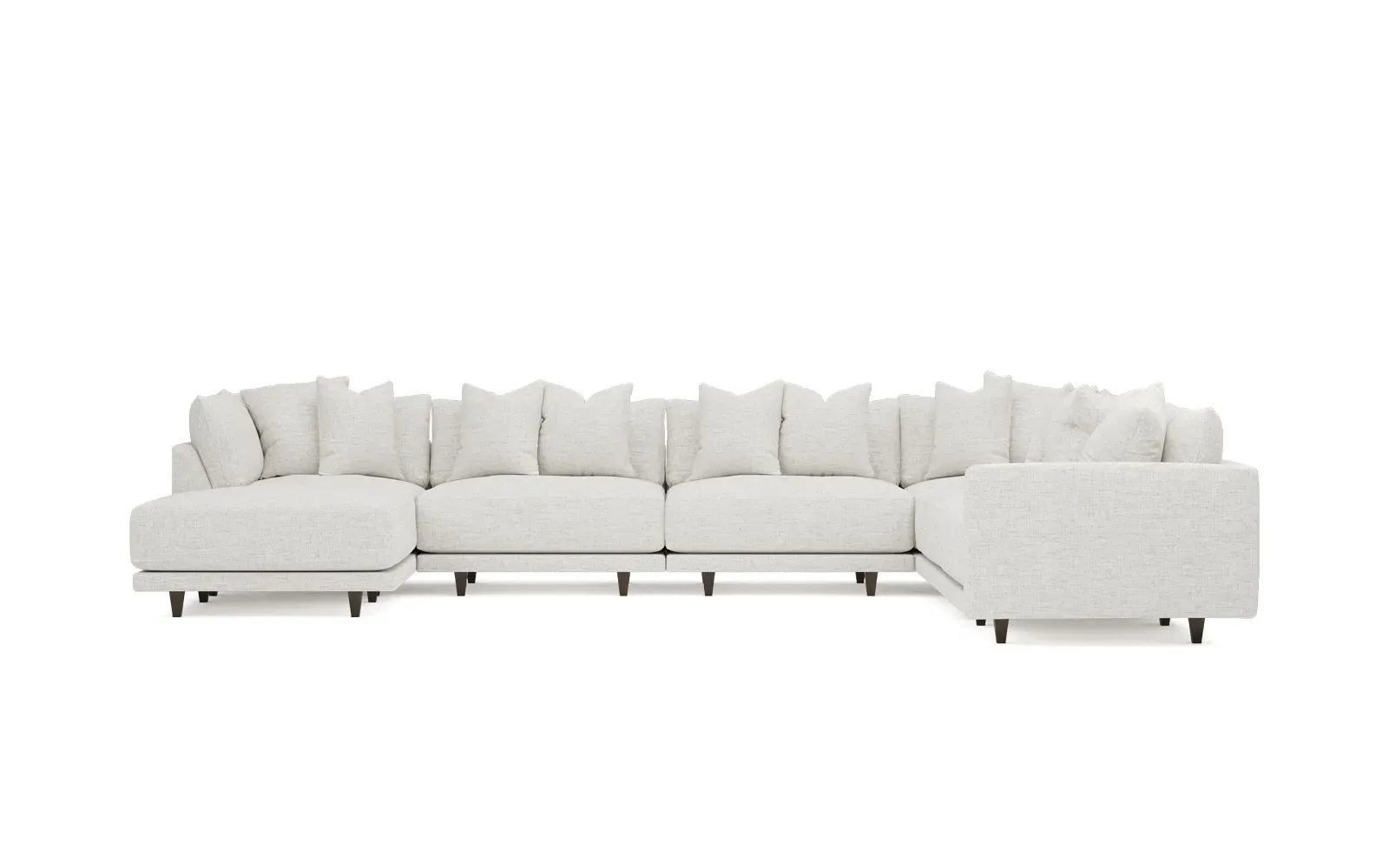 Toulouse 7-Piece Corner Sectional with Ottoman - Heathered Ivory