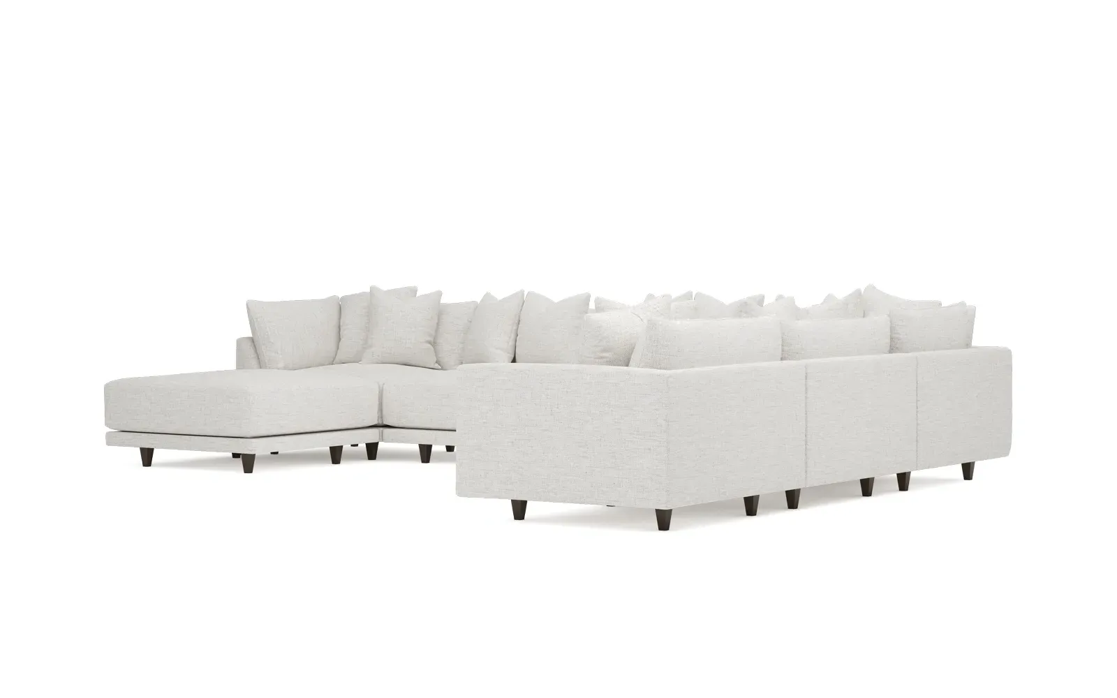 Toulouse 7-Piece Corner Sectional with Ottoman - Heathered Ivory