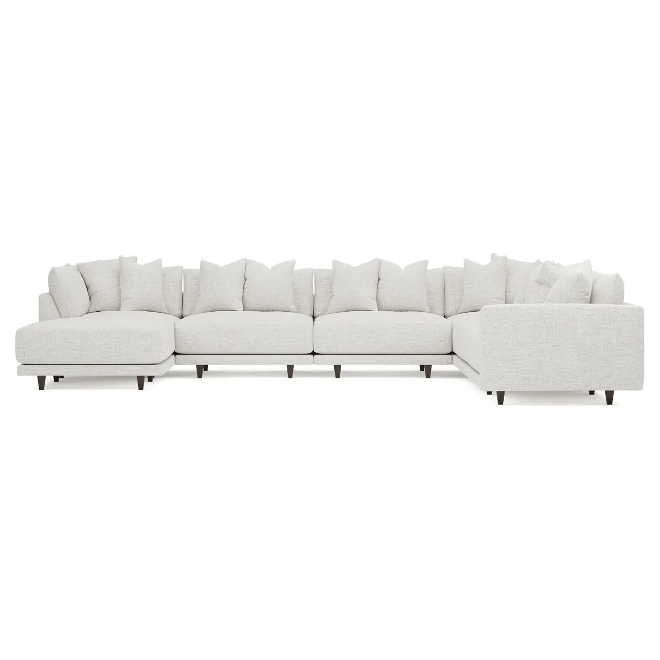Toulouse 7-Piece Corner Sectional with Ottoman - Heathered Ivory