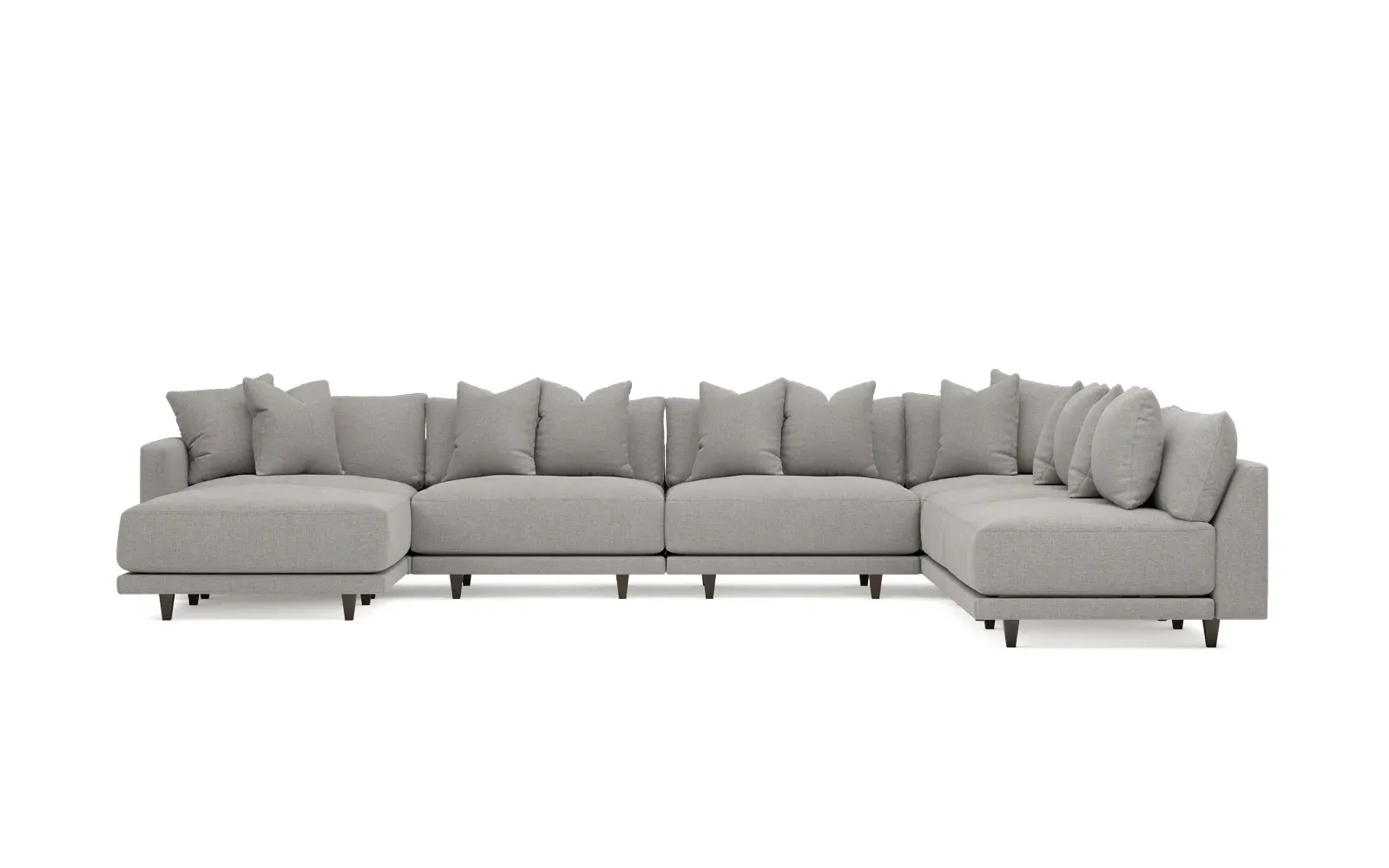 Toulouse 7-Piece Corner Sectional with Ottoman - Pebble