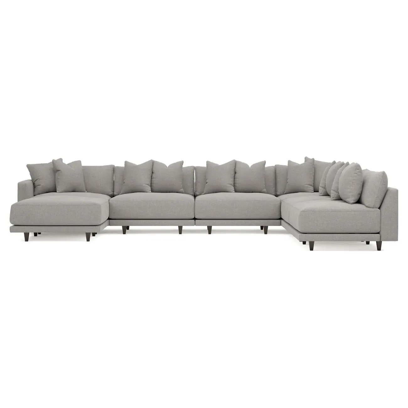 Toulouse 7-Piece Corner Sectional with Ottoman - Pebble