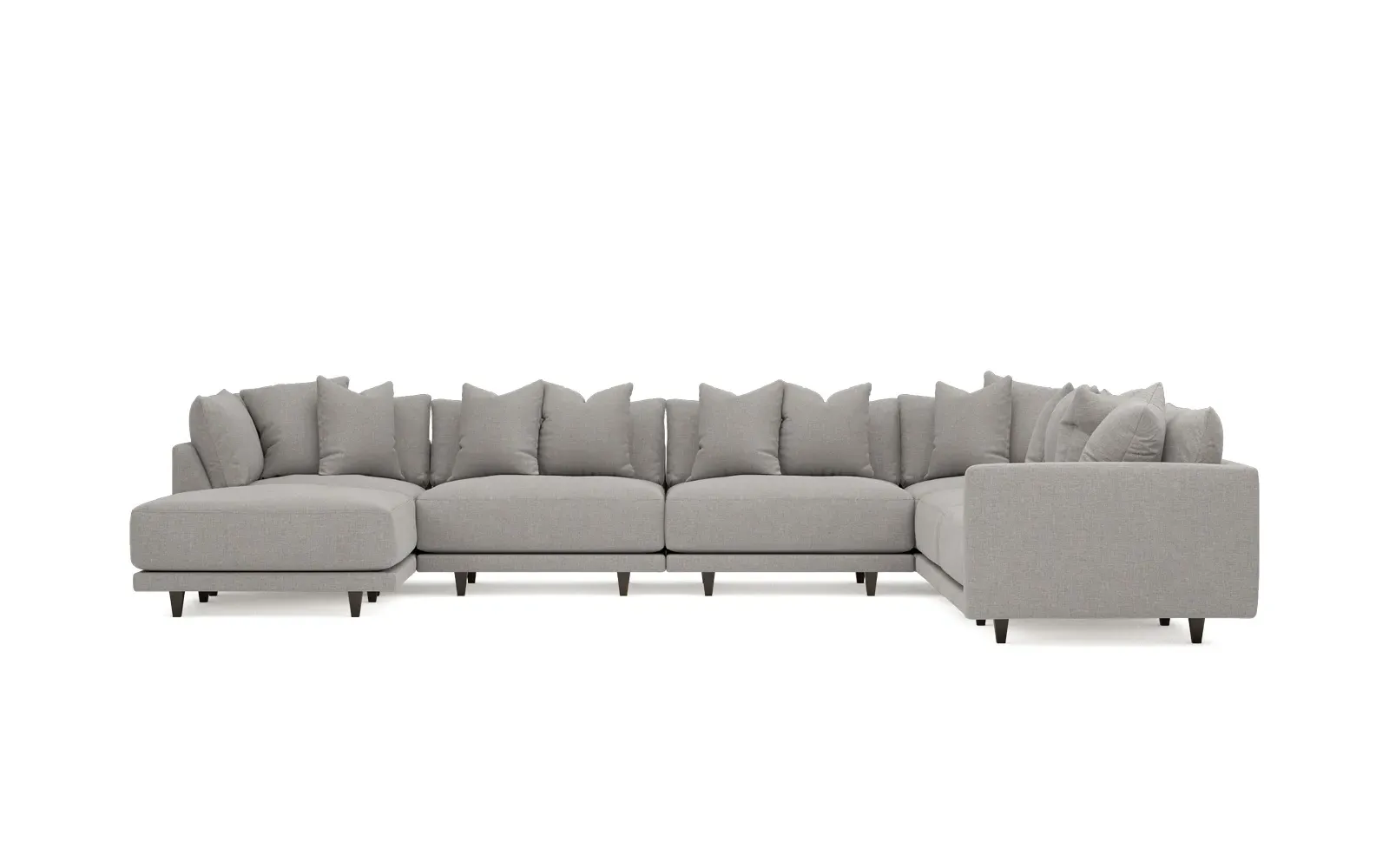 Toulouse 7-Piece Corner Sectional with Ottoman - Pebble