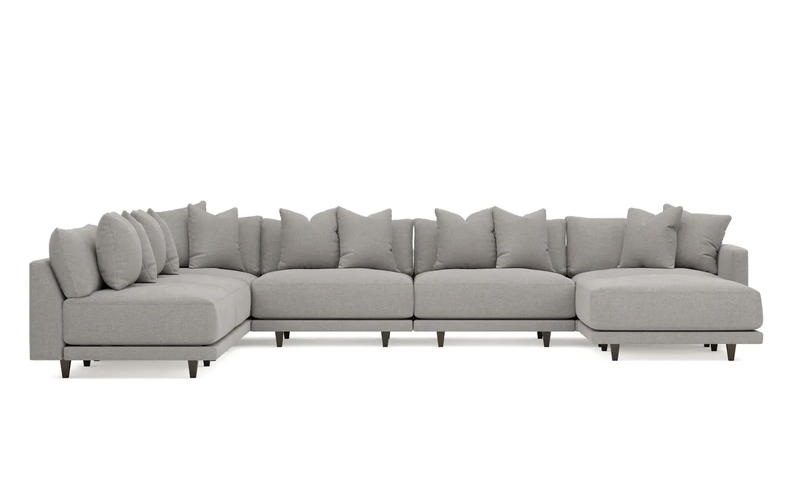Toulouse 7-Piece Corner Sectional with Ottoman - Pebble