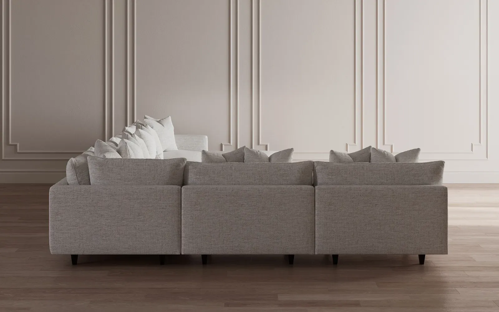 Toulouse 7-Piece Corner Sectional with Ottoman - Pebble