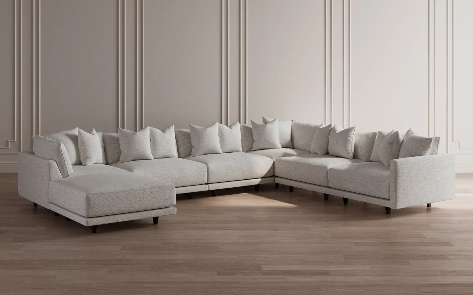Toulouse 7-Piece Corner Sectional with Ottoman - Porcelain