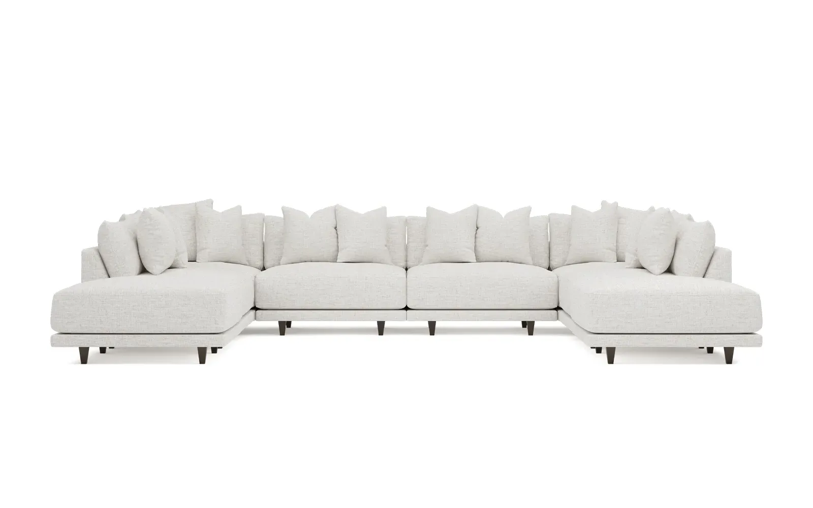 Toulouse 8-Piece U-Shaped Sectional - Heathered Ivory