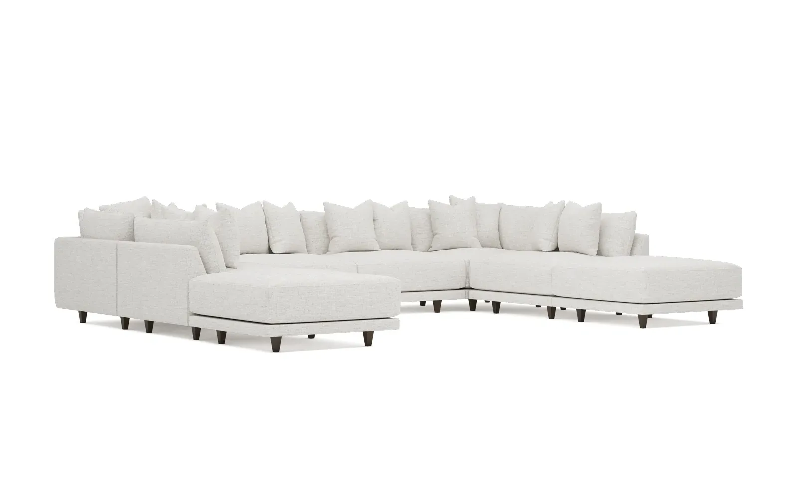Toulouse 8-Piece U-Shaped Sectional - Heathered Ivory