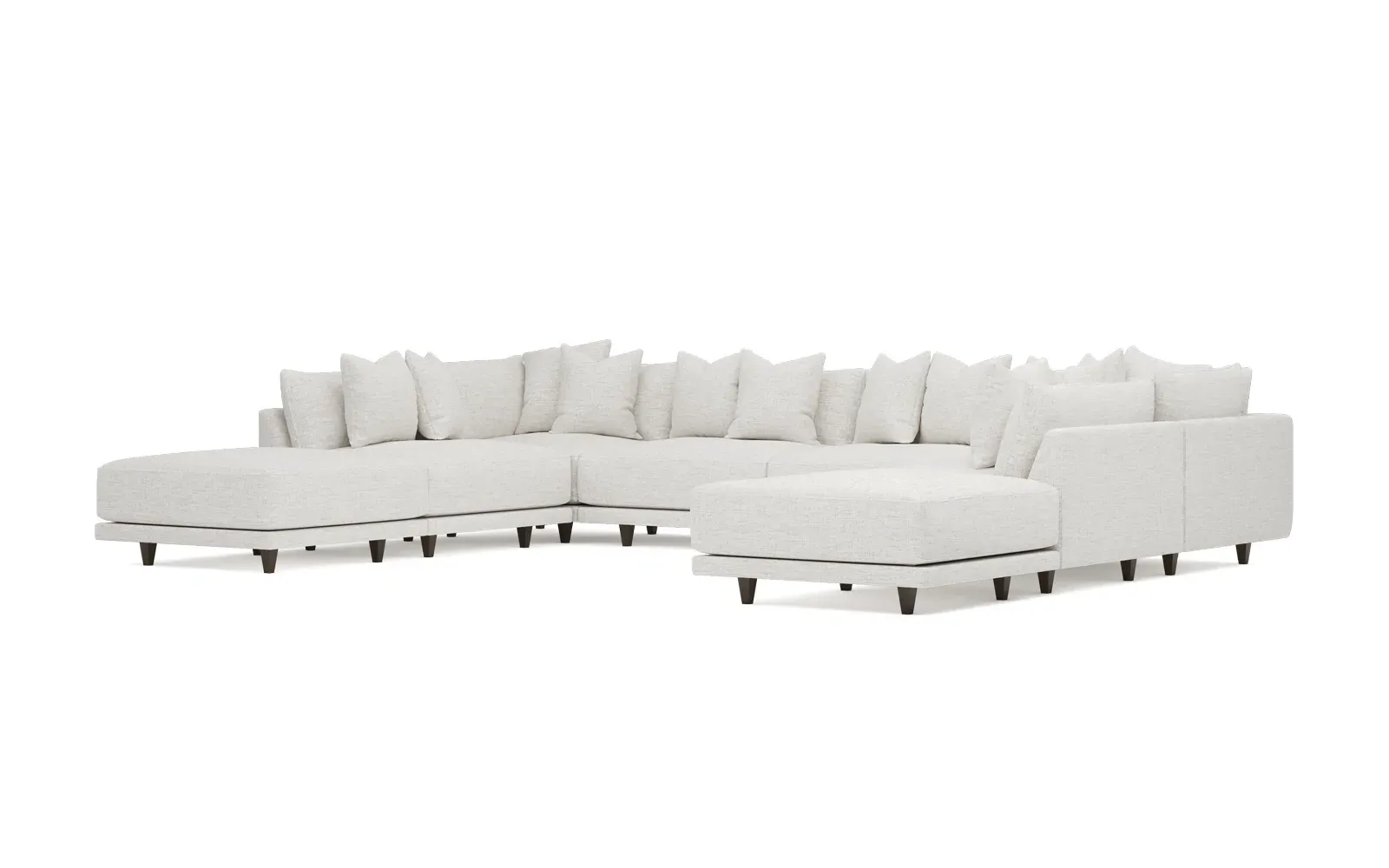 Toulouse 8-Piece U-Shaped Sectional - Heathered Ivory