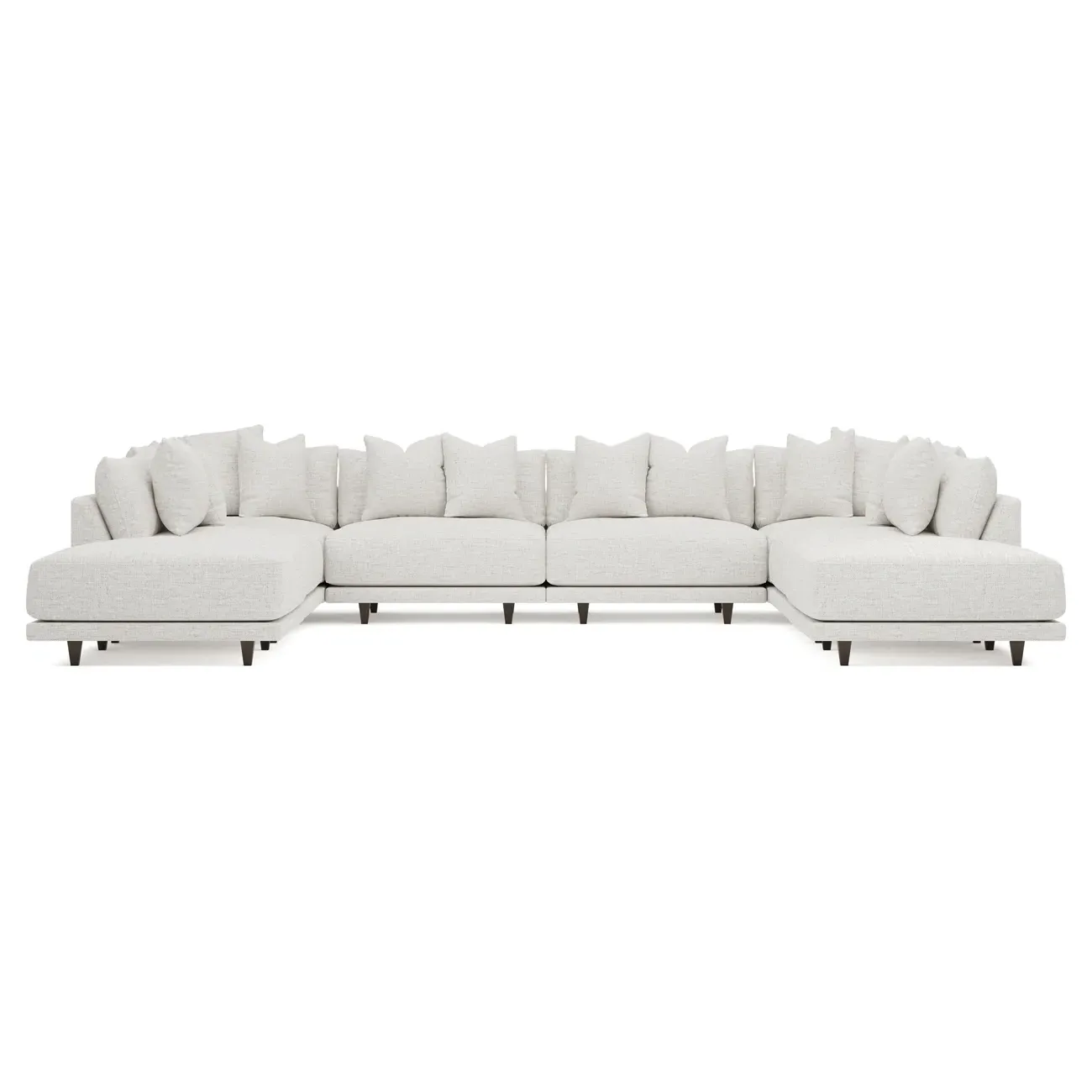 Toulouse 8-Piece U-Shaped Sectional - Heathered Ivory