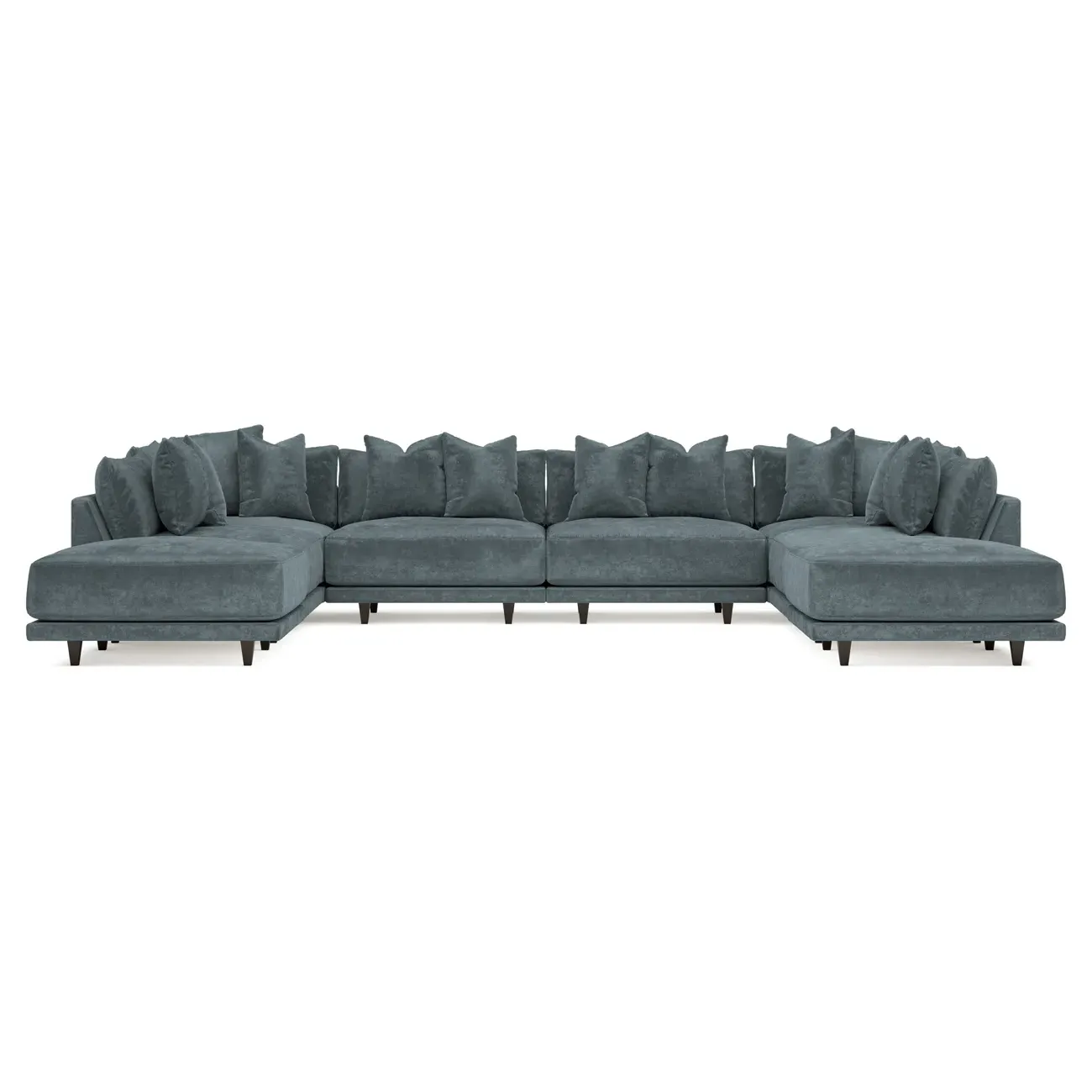 Toulouse 8-Piece U-Shaped Sectional - Slate Blue